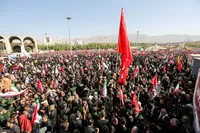 مراسم نماز بر پیکر امام شهید انقلاب اسلامی ایران