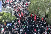 مراسم نماز بر پیکر امام شهید انقلاب اسلامی ایران