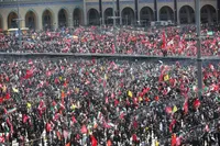 مراسم نماز بر پیکر امام شهید انقلاب اسلامی ایران